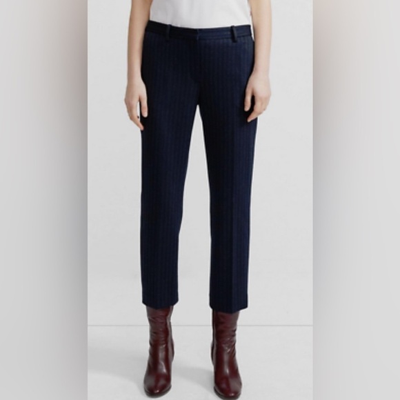 Theory Tailor Striped Trouser Pale Stripe Knit 16 NWT $345 - Picture 2 of 8